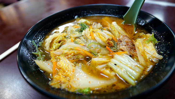 “Staminup” with “Sawaki” noodles in Sendai